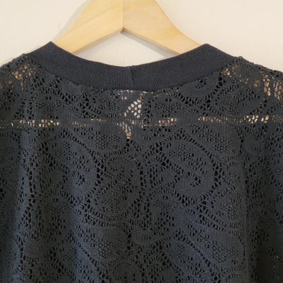 VTG 2Xs Black Y2K Lace Paisley Boxy Casual Top Sz S Whimsigoth Fairy Goth USA - Picture 7 of 11
